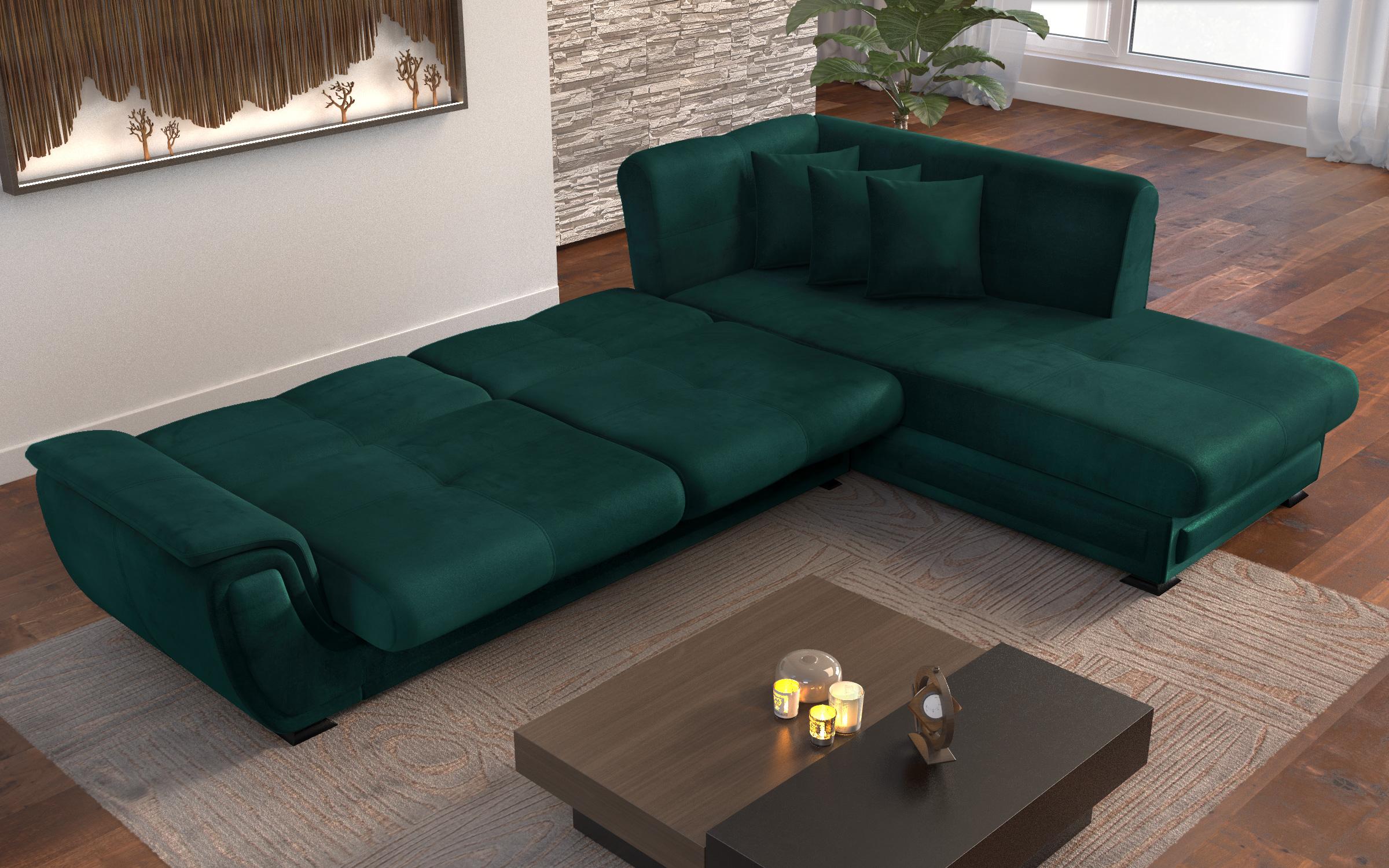 Γωνιακός καναπές Princess Lux, πράσινο  7